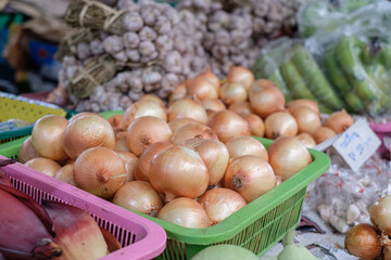 Seasonal vegetables sold in fresh markets in northern Thailand.