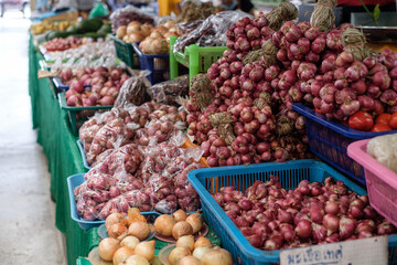 Seasonal vegetables sold in fresh markets in northern Thailand.