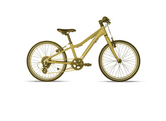 Brown vintage bicycle isolated on white background​ with cutout have clipping path