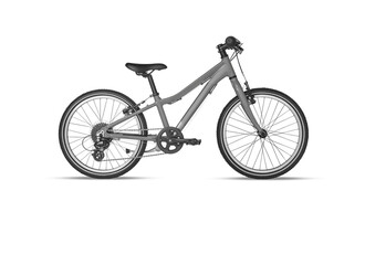 Black gray bicycle isolated on white background​ with cutout have clipping path