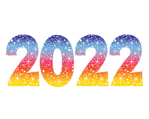 2022 New Year two thousand twenty two decorative number