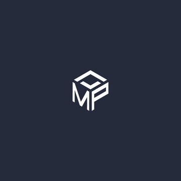 MP initial hexagon logo design