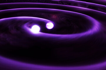 Double star in outer space. Elements of this image were furnished by NASA.
