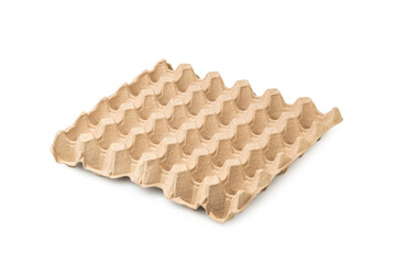 Empty egg tray paper,Recycled Paper Pulp Egg Carton isolated on white background