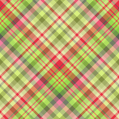 Seamless pattern in bright pink, green and red colors for plaid, fabric, textile, clothes, tablecloth and other things. Vector image. 2