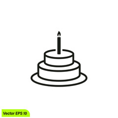 birthday cake icon symbol