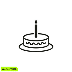 birthday cake icon symbol