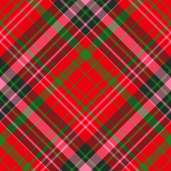 Seamless pattern in bright pink, red and green colors for plaid, fabric, textile, clothes, tablecloth and other things. Vector image. 2