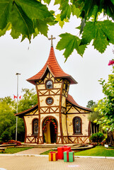 Fototapeta premium a church decorated for christmas