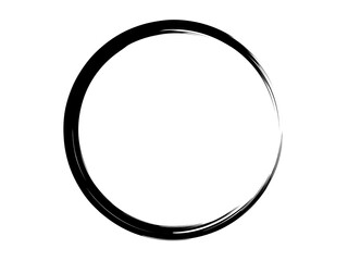 Grunge circle made of black paint.Grunge oval shape made for marking.Grunge circular shape made of black ink.