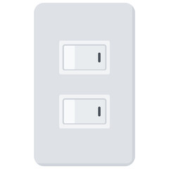 Simple Electric Light Switch Vector Icon