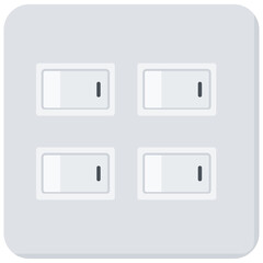 Simple Electric Light Switch Vector Icon