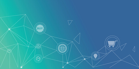 E-commerce  global purchasing  supply management or distribution concept