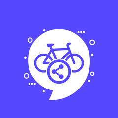 Fototapeta na wymiar bike sharing icon for apps and web