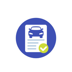 car history report vector icon