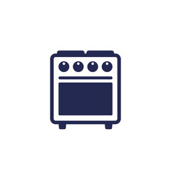oven icon on white, vector