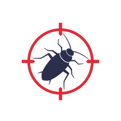 pest control icon with a roach