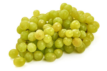 Ripe green grape, isolated on white background