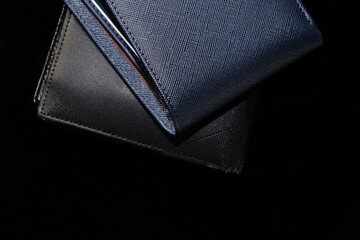 Close up of wallet texture