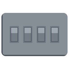 Simple Electric Light Switch Vector Icon