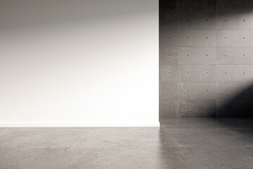 Illustration 3D rendering large luxury modern bright interiors Living room mockup computer digitally generated image