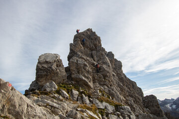 Fototapeta premium Klettersteig in den Allgäuer Alpen