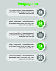 Infographic design template with paper tags.