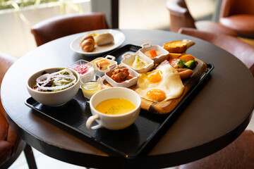 美味し朝ごはん目玉焼き