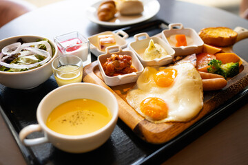 美味し朝ごはん目玉焼き