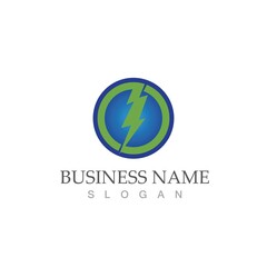 Fototapeta premium flash thunderbolt logo template