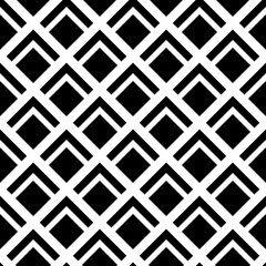 Rhombuses tile. Vector black seamless diamond ornament.