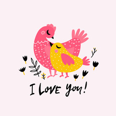 Happy Mothers Day card. Hand drawn lettering 