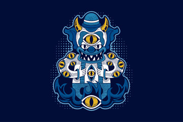 Evil Clown Illustration