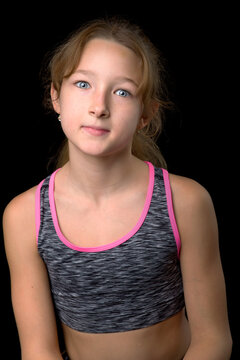 Portrait of cute sporty teenage girl