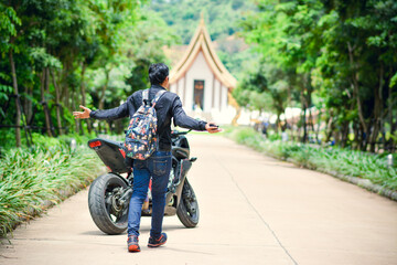 person riding a bike