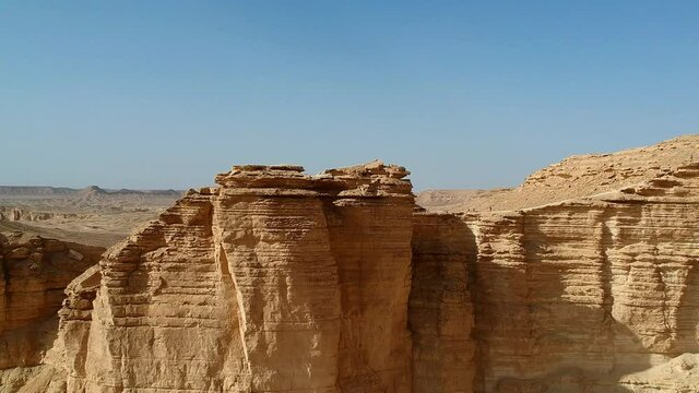 Aerial view of Edge of the World, a popular tourist destination near Riyadh, Saudi Arabia