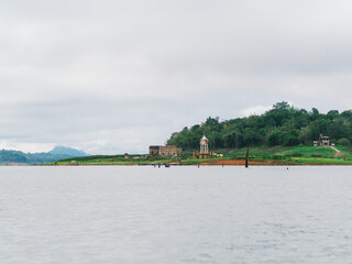 the historic site with natural background it is a landmark and unseen Thailand at Sangkhla Buri District, Kanchanaburi province, Thailand's
