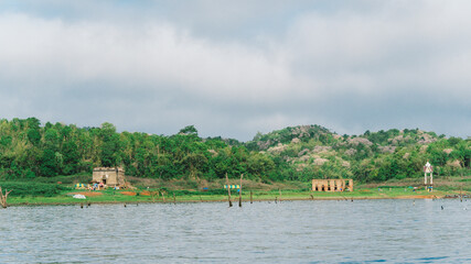 the historic site Wang Wiwekaram Temple or Muang Badan it is a landmark and unseen Thailand at Sangkhla Buri District, Kanchanaburi province, Thailand's