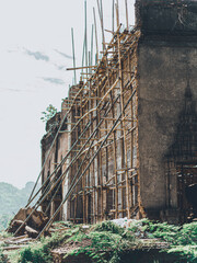 the historic site Wang Wiwekaram Temple or Muang Badan it is a landmark and unseen Thailand at Sangkhla Buri District, Kanchanaburi province, Thailand's