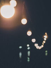 The lights are warm at night.