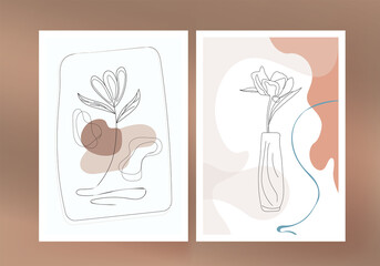 Modern Flower Hand draw Organic minimalist abstract leaves branches,natural scenery wall arts,sketch,artistic,wall framed,poster,photo frame,print,cover,wall decoration,line arts design. 