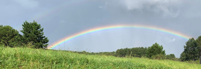 Paranà State, Brazil, February 2011: Traveling in Brazil, going from Londrina to Curitiba: after the storm we were blessed with this beautiful rainbow