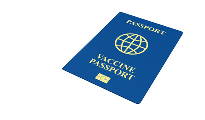Group of Coronavirus vaccination document. Covid-19 Passports on white background