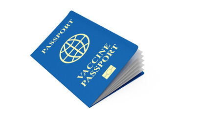 Coronavirus vaccination document. Covid-19 Passport on white background