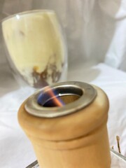 close up of a candle