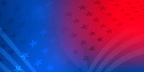 USA stars and stripes abstract advertisement banner background. Vector illustration.  © Tajuddin