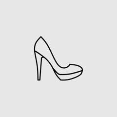 Vector illustration of women's shoes icon