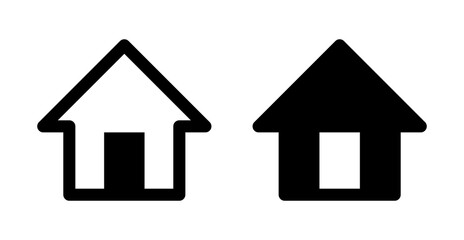 House Icon Set. Vector Image.