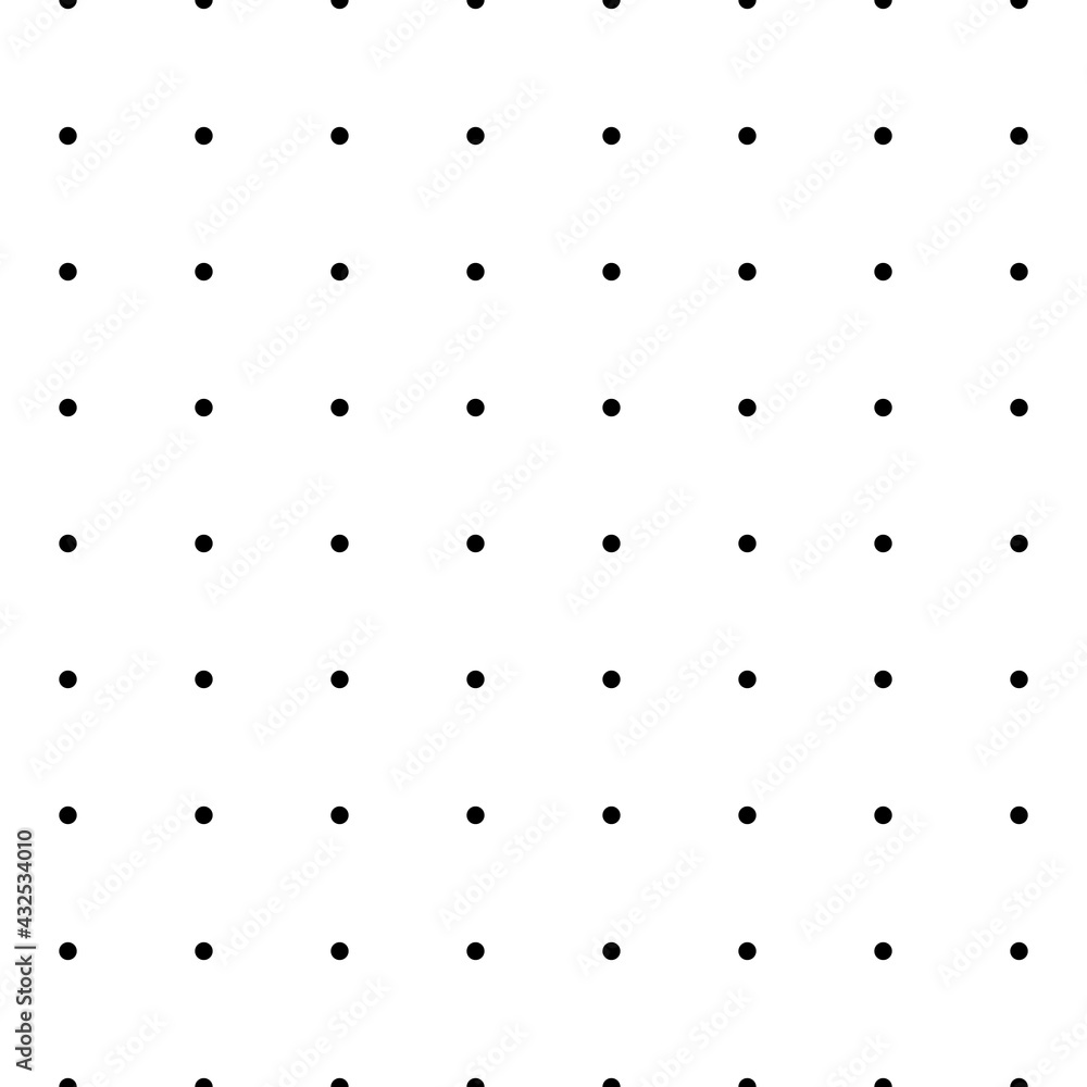 Poster Seamless dots pattern. Vector black dots.