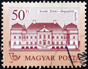 Postage stamp Hungary 1987 Teleki-Degenfeld Castle, Szirak